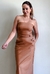 Imagem do Vestido Midi Couro Sintético Marrom