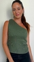 Blusa 1 Ombro Canelada Bianca Verde Militar na internet
