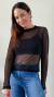 Blusa Tule Ibiza Preta + Top Suplex na internet