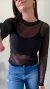Blusa Tule Ibiza Preta + Top Suplex - comprar online