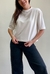 Camiseta Feminina We Gola Alta Branca na internet