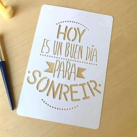 Stencil Hoy es un buen día Art. C5201 - 20cm x 30cm