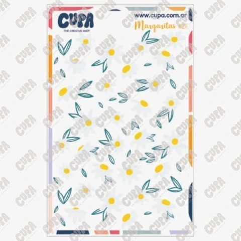 Laminas Stickers transferibles UV Margaritas 1