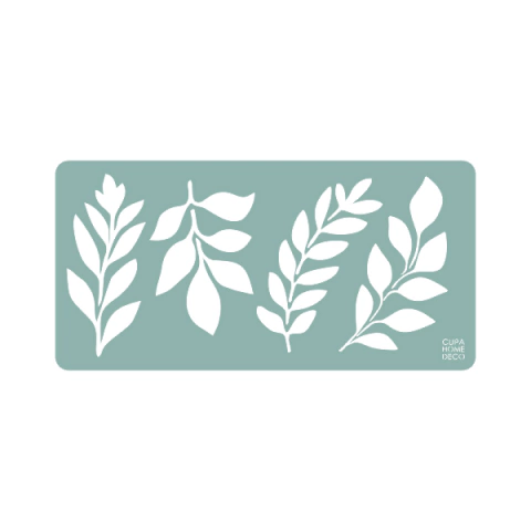 Stencil Hojitas Art. C4407 - 15cm x 30cm