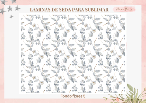 Laminas de seda para sublimar - Fondo flores 5