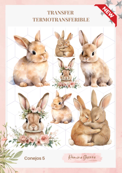 Transfer termotransferible - Conejos 5