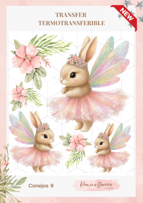 Transfer termotransferible - Conejos 9