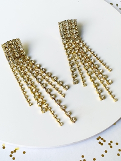 Aros dorados flecos de strass IOANA en internet