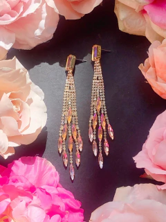 Aros largos de strass ROSLIN en internet