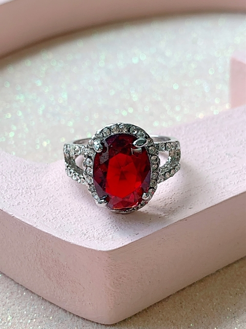 Anillo de strass colorado MARGOT