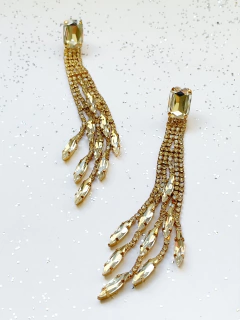 Aros largos de strass LEXIE - comprar online