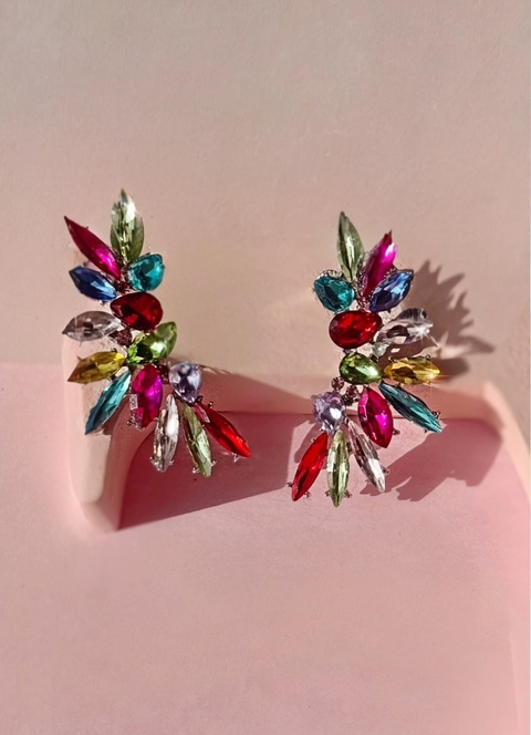 Aros multicolor de cristales ALINA - comprar online