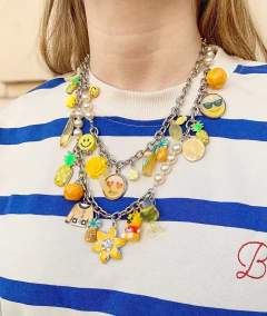 Collar con dijes amarillos BERNICE - Gabriella Capucci