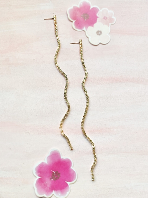 Aros largos de strass ANNIE