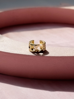Earcuff dorado de zirconia BROOKLYN - comprar online