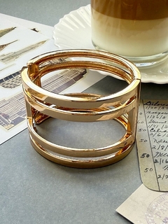 Pulsera rigida dorada DIANE - tienda online