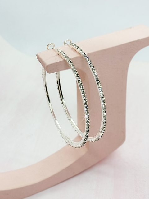 Argollas XL de strass VICTORIA