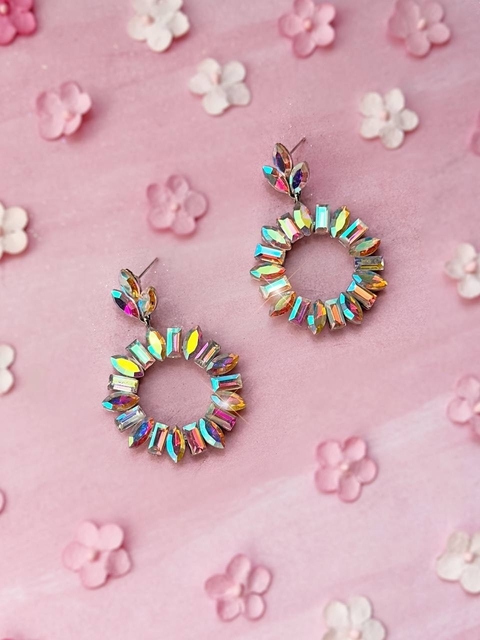 Aros de piedras tornasol LULU - comprar online