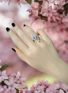 Anillo de piedra rosa MARILYN