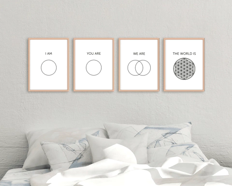 SET DE 4 CUADROS WE ARE