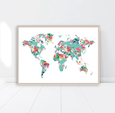 CUADRO MUNDO DE FLORES