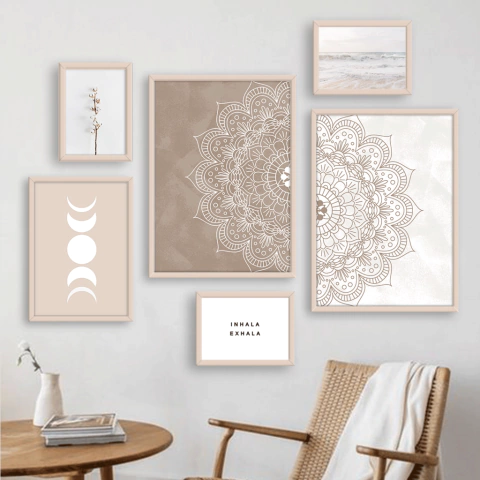 SET DE 6 CUADROS MANDALA MOOD