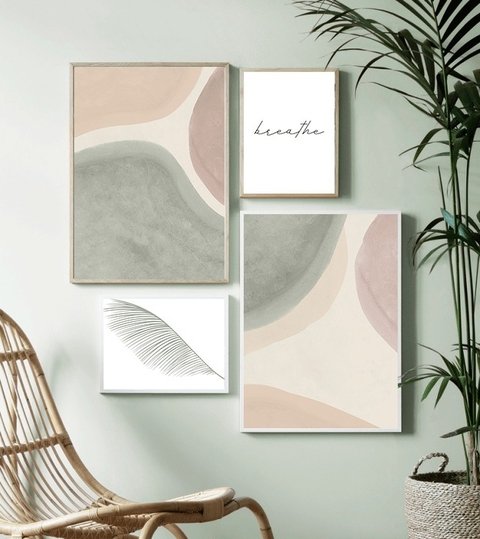 SET DE 4 CUADROS TERRA LIGHT BREATHE