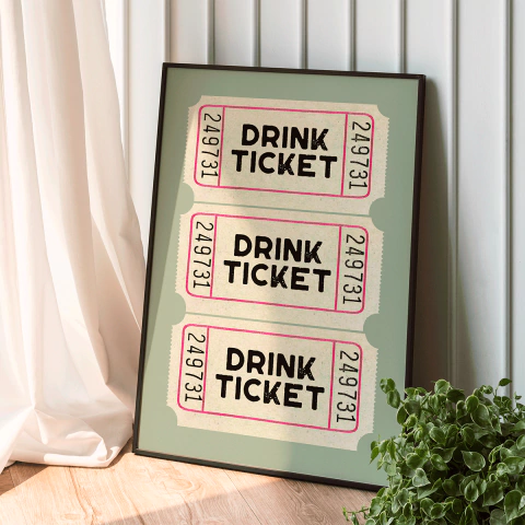 CUADRO DE DRINK TICKET - comprar online