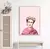 Cuadro de Frida Kahlo a color, con una hermosa corona de flores rosas