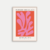 Lamina de Matisse con un diseño de coral en rosa sobre naranja fuerte.