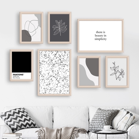 SET DE 7 CUADROS BLACK BEAUTY