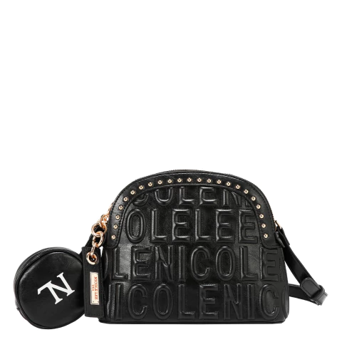 Bandolera Embossed Elegance Black Nicole Lee - comprar online