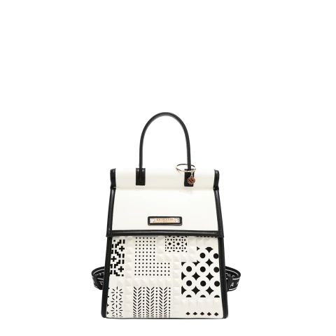 Mochila Geometric Cutout White Nicole Lee - comprar online
