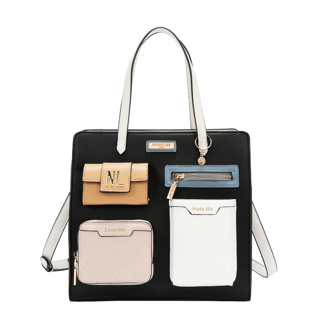 Cartera Colorblock Black Nicole Lee