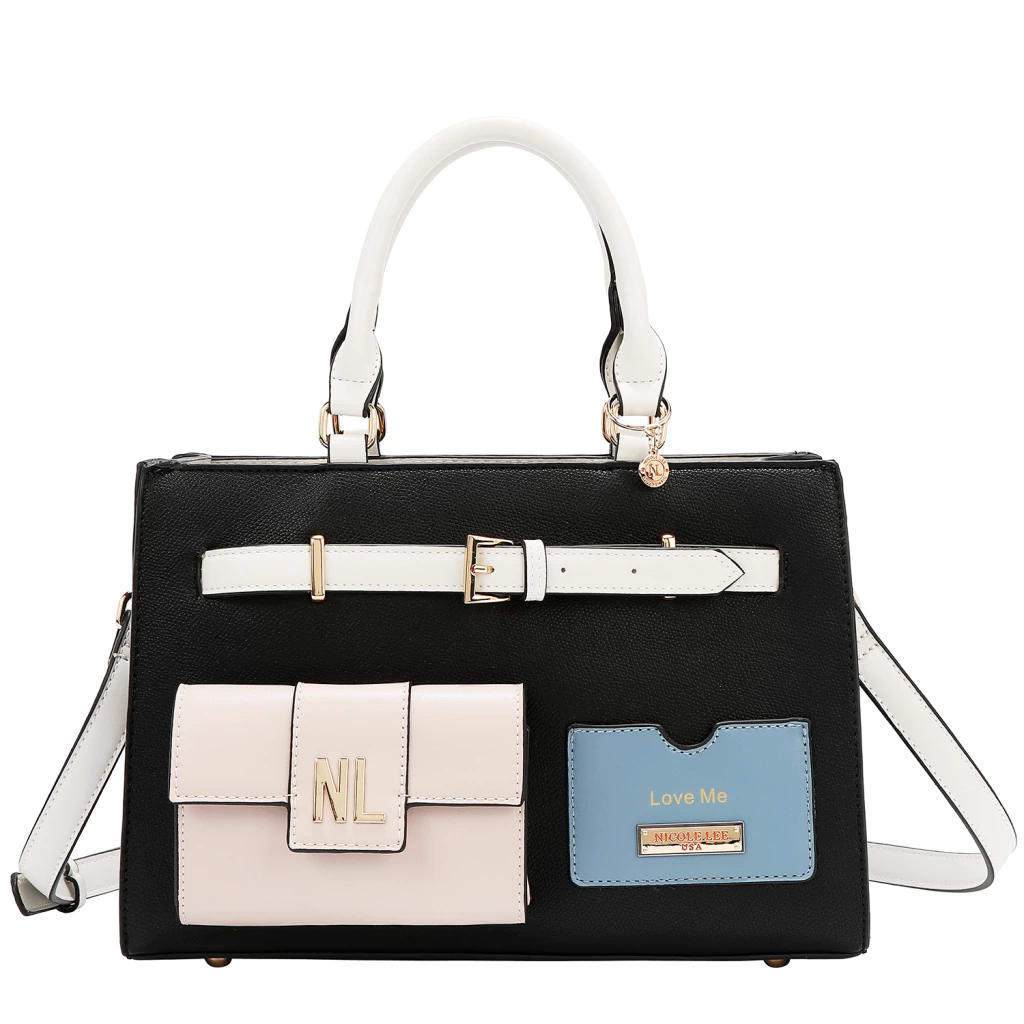 Cartera Colorblock Black Nicole Lee
