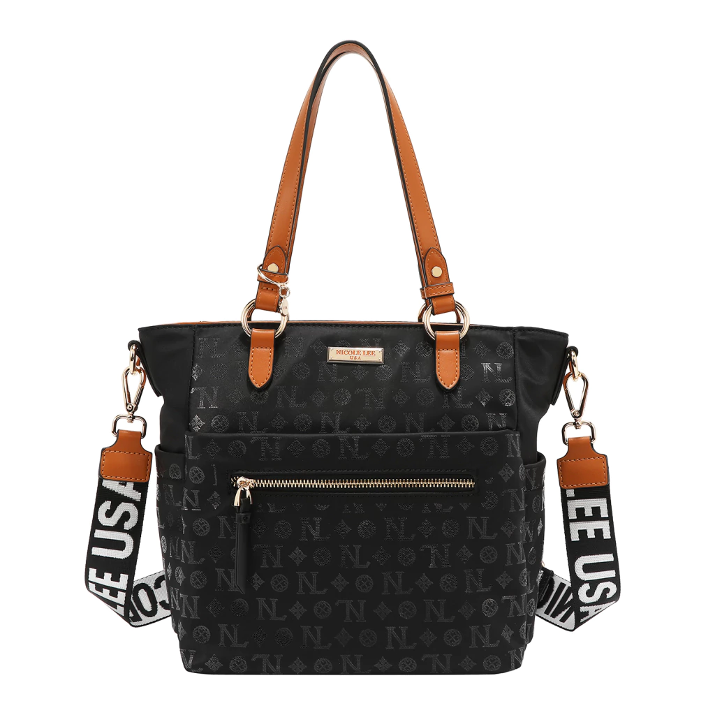 Cartera Monogram Logo Black Nicole Lee