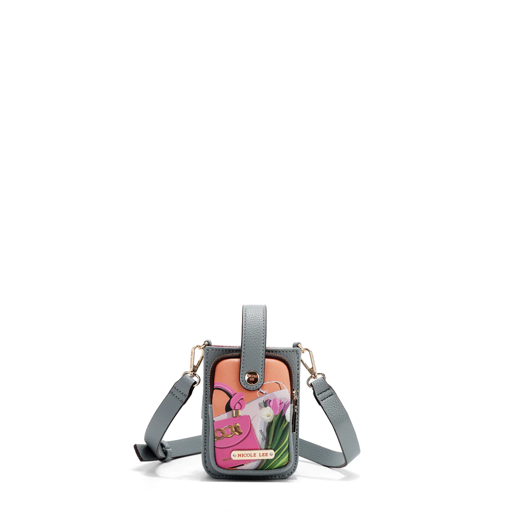 Bandolera/Porta Celular Violet Blossom Nicole Lee