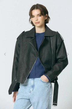 Campera Mora Ecocuero Inedita
