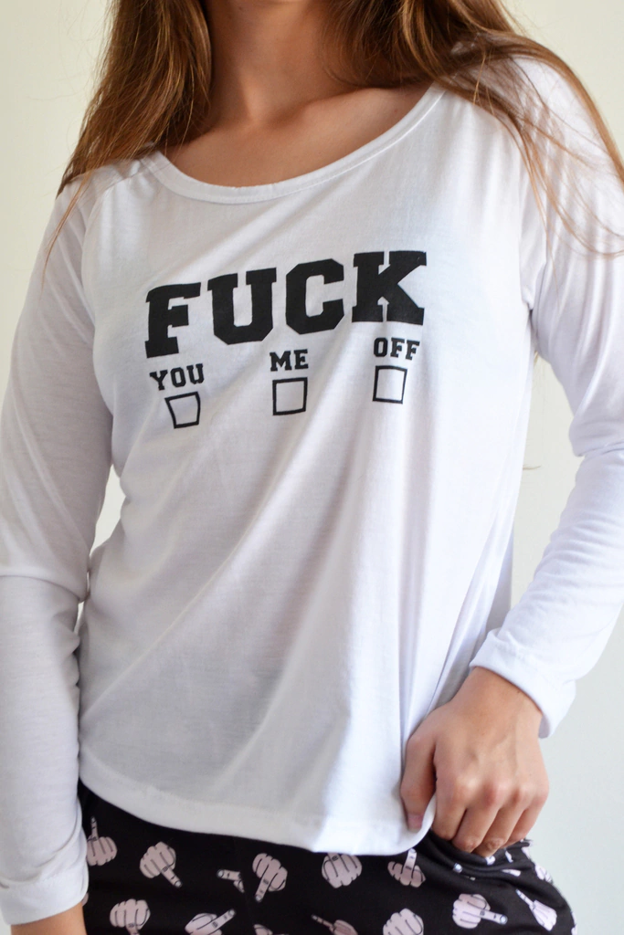 Remera manga larga - Fuck