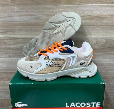 Tênis Lacoste Neo Bege Azul