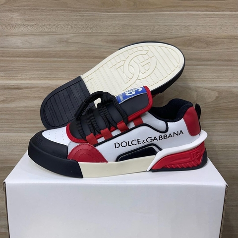 Tênis Masculino D&G Milano Branco Vermelho Preto