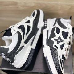 Tênis Masculino LV Skate Branco Preto - loja online