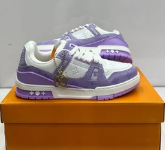 Tênis Feminino LV Sneaker Roxo e Branco