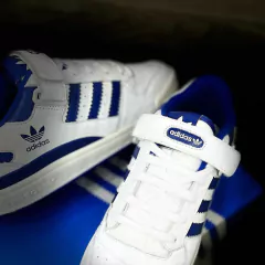 Tênis Masculino Forum Low Branco Azul - loja online