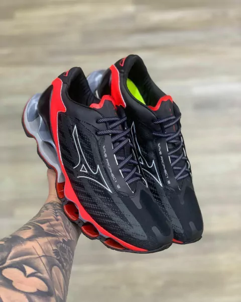 Tênis Masculino Wave Prophecy 12 Preto Vermelho