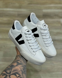 Sapatênis Feminino Veja Branco Preto