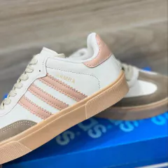 Tênis Adidas Samba Branco Rosa - comprar online