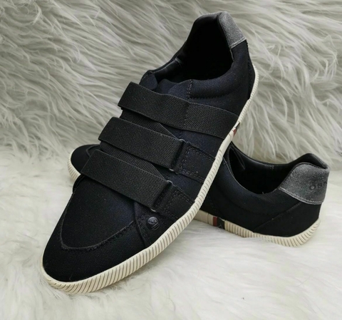 Sapatênis Masculino Casual Preto Branco