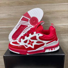 Tênis Masculino LV Skate Vermelho Branco