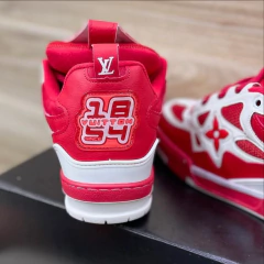 Tênis Masculino LV Skate Vermelho Branco - loja online